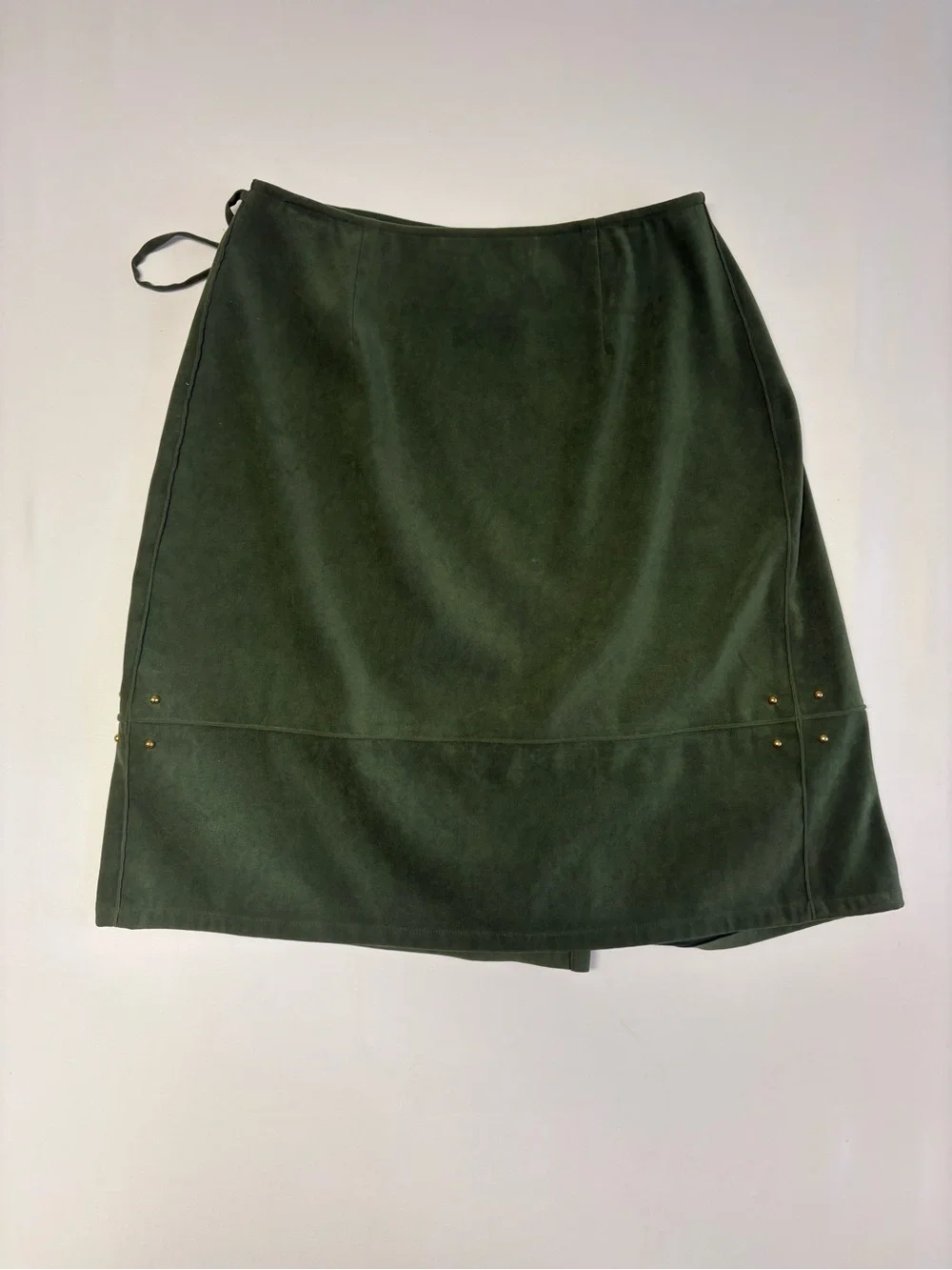 St. John Sport Green Wrap Mini Skirt